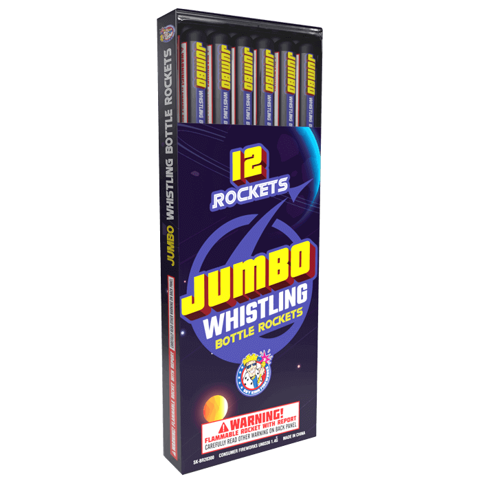 JUMBO WHISTLING BOTTLE ROCKETS