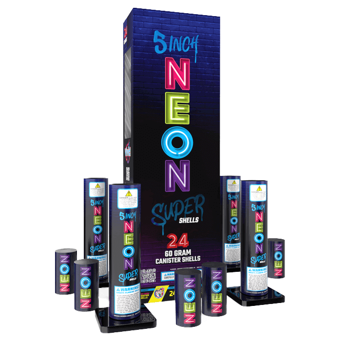 5" NEON SUPER SHELLS