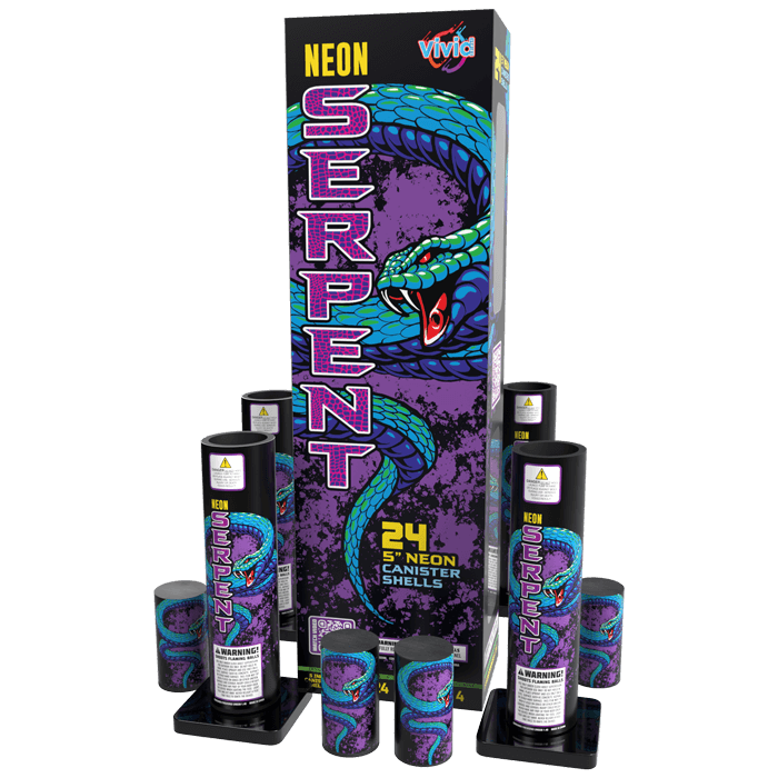 5" NEON SERPENT SHELLS