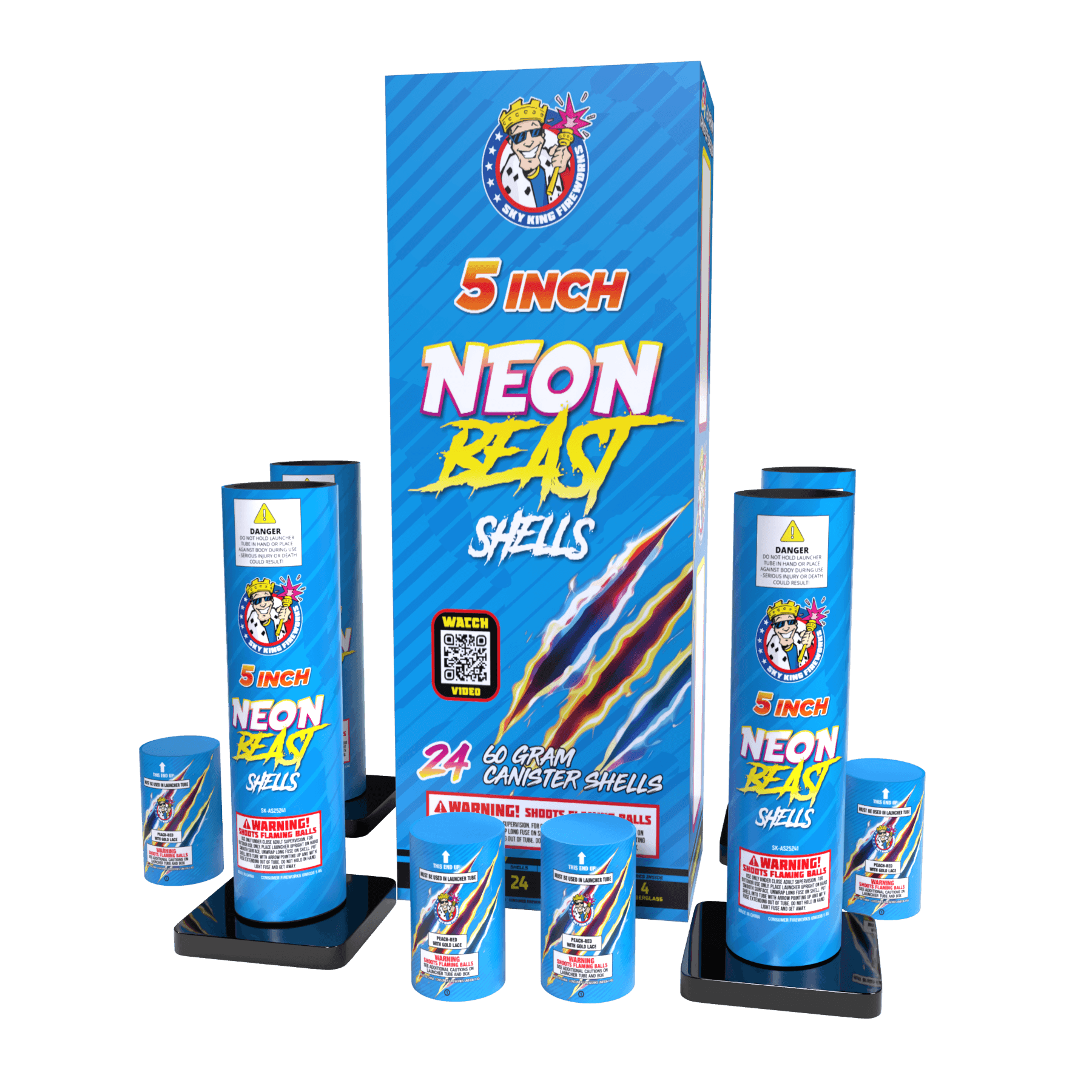 5 Neon Beast Shells