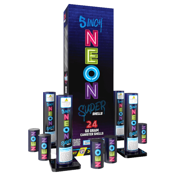 5" NEON SUPER SHELLS